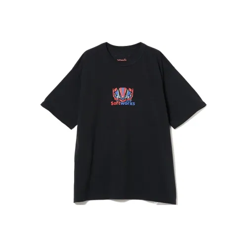 BEAMS совместная черная мужская футболка T-Shirt