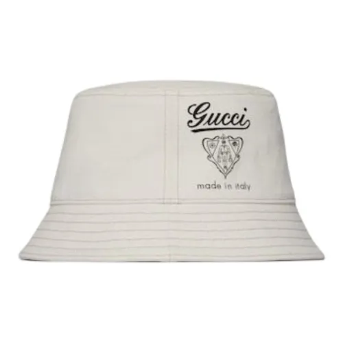 GUCCI 100% хлопок холст вискоза шляпы ведра мужской белый