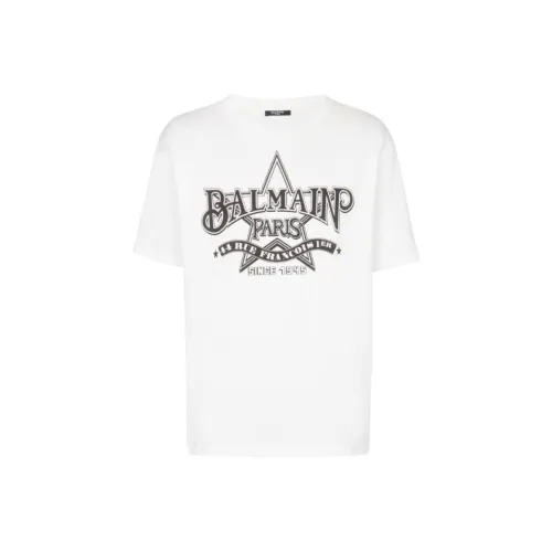 BALMAIN Белая Мужская T-рубашка