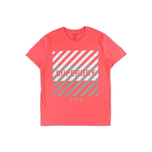 SUPERDRY Мужские T-рубашки красного цвета