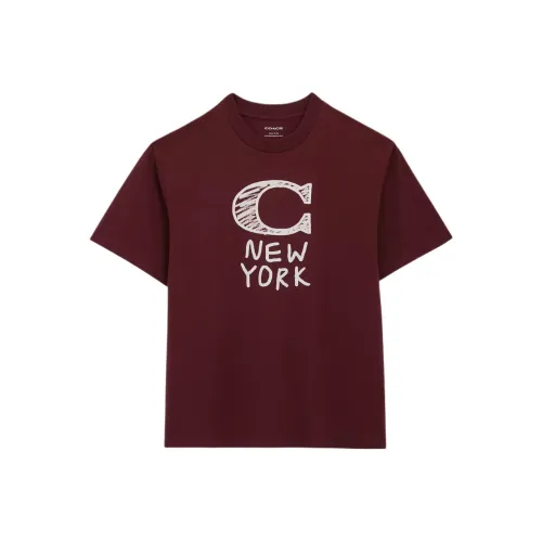 COACH Мужская рубашка T из бургунди