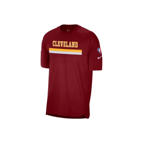 nike T-Shirt Городской Edition 2021 22 Cleveland Cavaliers Унисекс Ярко-красный