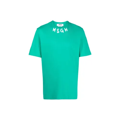 MSGM Зеленый Мужской T-Рубашки