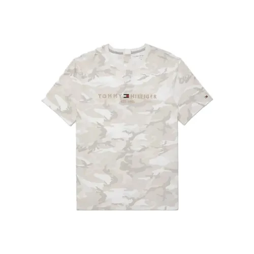 Tommy Hilfiger Seated Форма CAMO T Рубашка Мужская Белая