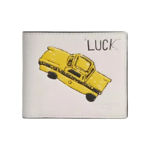 COACH 3 IN 1 Wallet из кожи кошелек мини мужской белый