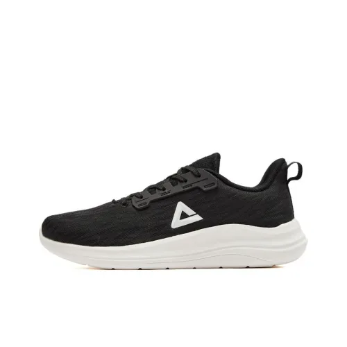 PEAK Slip-resistant Abrasion-resistant Low Top Casual Running Shoes Men's Black White PEAK Противоскользящие Износостойкие Низкие Топ Повседневные Беговые Кроссовки Мужские Черный Белый