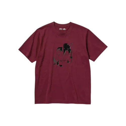 UNIQLO x PAIQIUSHAONIAN LIANMINGKUAN T-рубашка унисекс бордового цвета