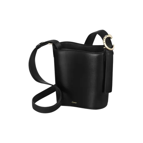 Cartier Корова Кожа Плечевая Сумка Мини Унисекс Черный