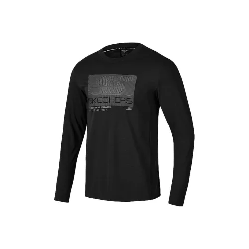 Skechers T-Shirt Мужской Угольный Черный