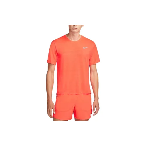 nike Dri Fit MILER T Рубашка Мужская Оранжевая