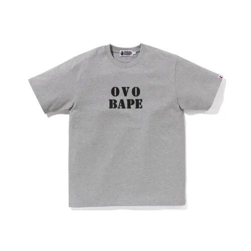 A BATHING APE Bape x OVO FW23 T-Shirt Unisex Gray