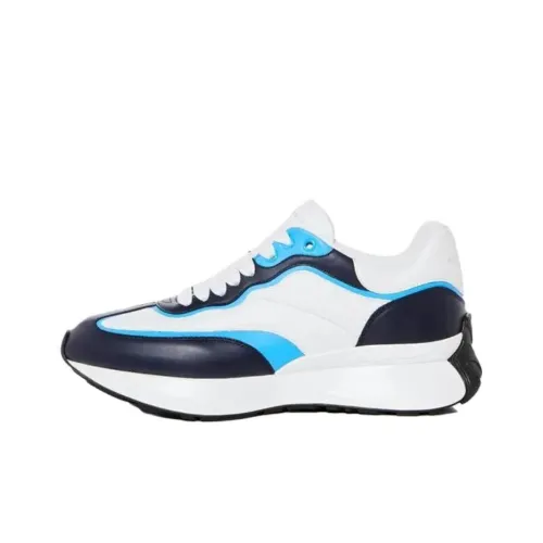 Alexander McQueen Низкий топ Повседневная обувь Мужская Белый и Темно-синий