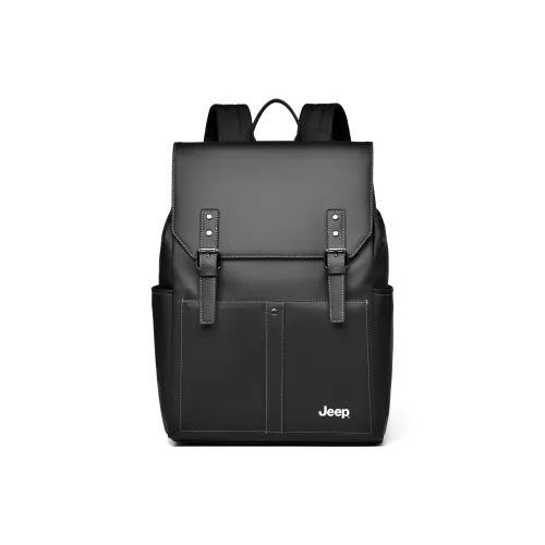 JEEP Кожа Мембрана GOOD Looking Универсальный Коммутирование Путешествие Ноутбук Сумка Рюкзак Мужской Светло-Серый Металлический Серый Черный