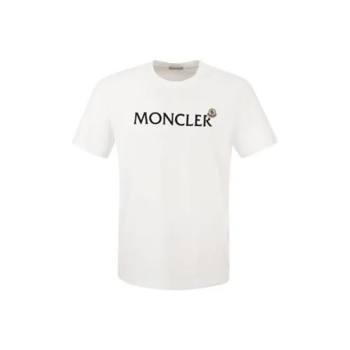 MONCLER SS24 Белый Мужской T-Рубашки