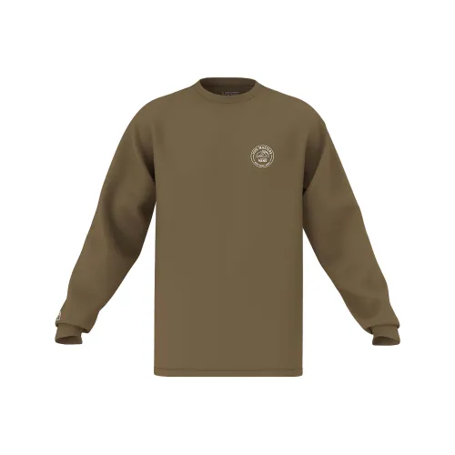 Vans 2023 PIPE MASTERS POSTER Long Sleeve T-Shirt Рубашка Мужская KANGAROO Коричневый