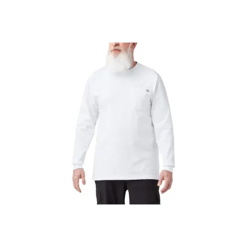 Dickies Тяжелый Длинный Рукав Карман Т-Рубашка Т-Рубашка Мужская Белая