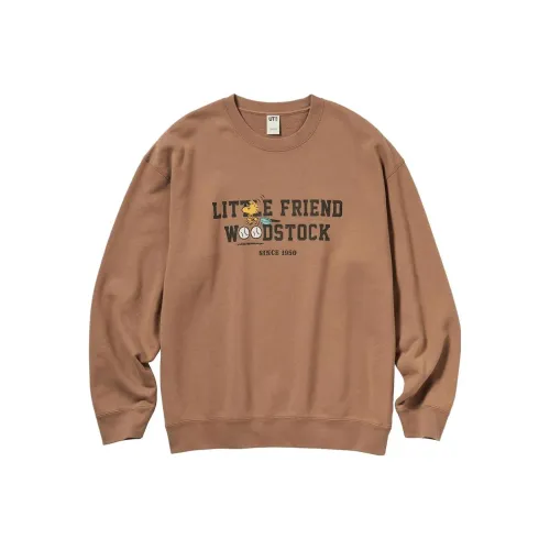 UNIQLO X PEANUTS Co Branded SERIES Верблюжий Унисекс T Рубашки