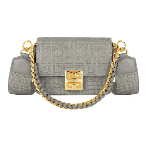 Givenchy 4G Холст с кожей Сумка из холста Сумка Сумка через плечо Сумка через плечо Маленькая Женская Рудный Серый