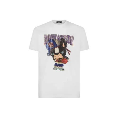 DSQUARED 2 Белый Мужской T-Рубашки