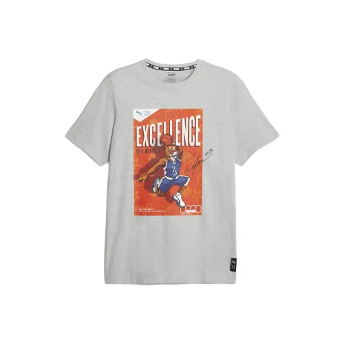 PUMA Dylan Мужская баскетбольная футболка T-Shirt Рубашка Мужская Серого цвета