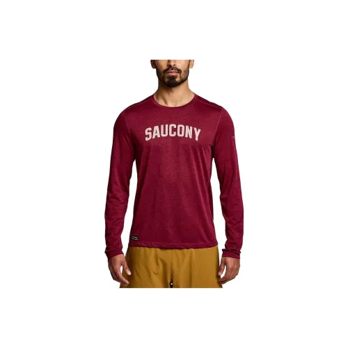 Saucony Секундомер Красный Мужская Футболка