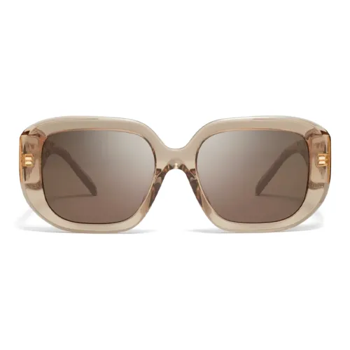 TORY BURCH Bio Based Ацетат Bio Based Нейлон Bio Based Угольный Квадрат Солнцезащитные очки Унисекс Прозрачный Коричневый