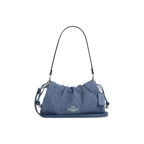 COACH Faye Denim Сумка через плечо Средняя Женская Синяя