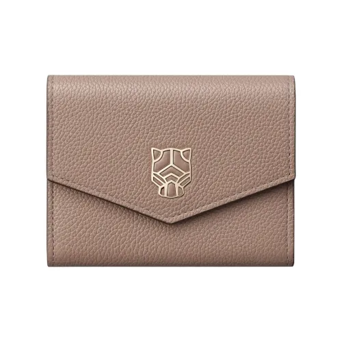 Cartier PANTHÈRE Кошелек из телячьей кожи мини унисекс глина