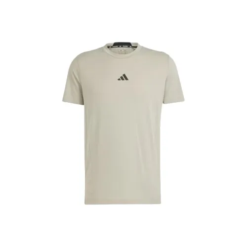 Adidas Дизайнерский Для Тренировок Workout Tee T-Рубашка Мужская Серебряная Pebble