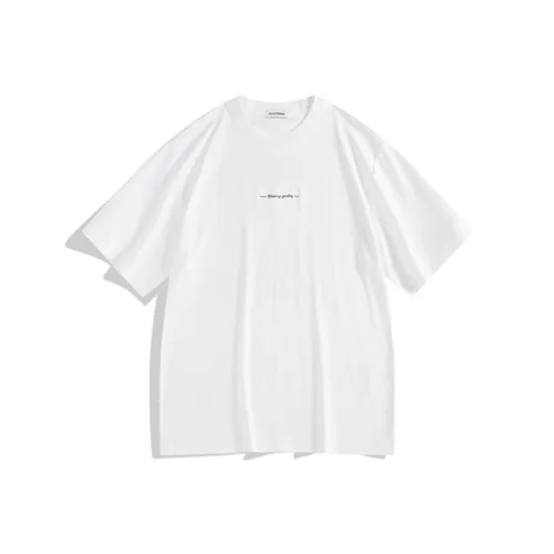 PEACEBIRD MEN Белый 1 Облегающий Мужской T-Рубашка