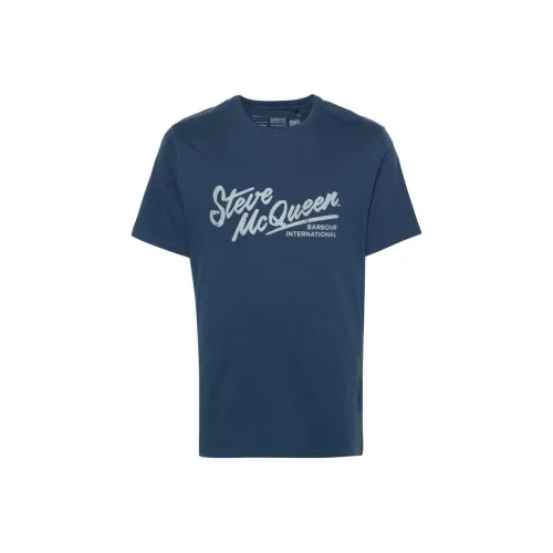 BARBOUR SS24 T Рубашка Мужская Deep Cobalt Blue