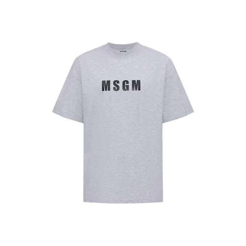 MSGM Светло-серые мужские футболки T