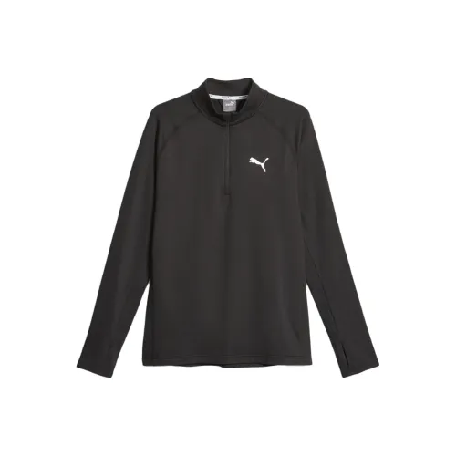 PUMA RUN CLOUDSPUN Черная мужская футболка с коротким рукавом