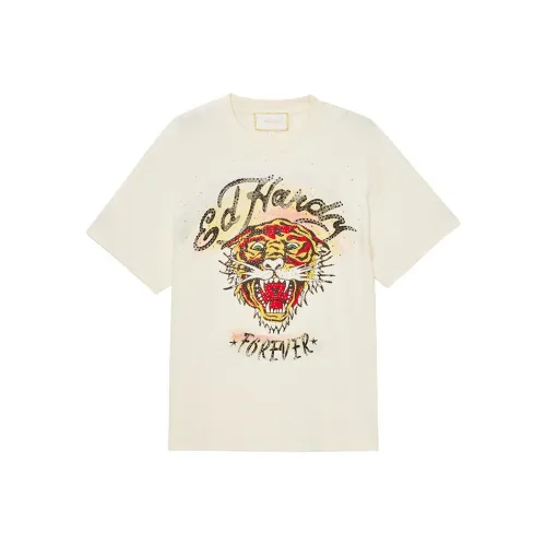 Ed Hardy Айвори Белый Мужская T-Рубашка