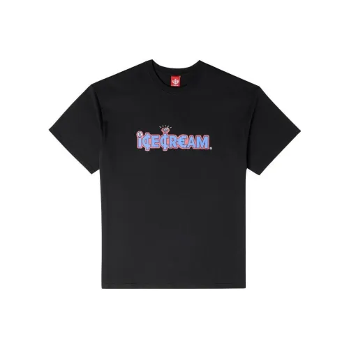 Мороженое Черный Унисекс Футболки