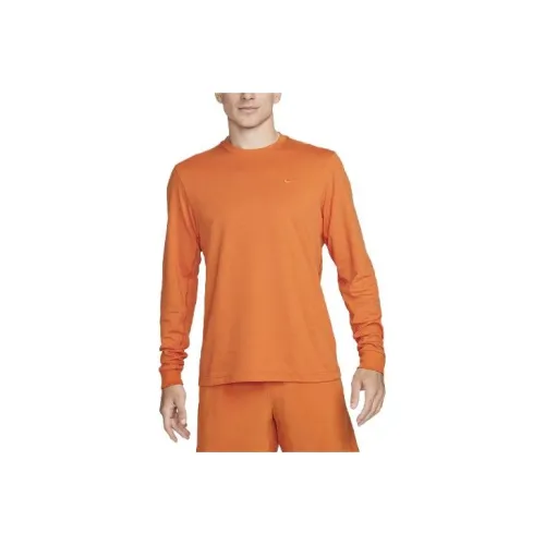 nike Длинный рукав Т-рубашка Мужская Оранжевая