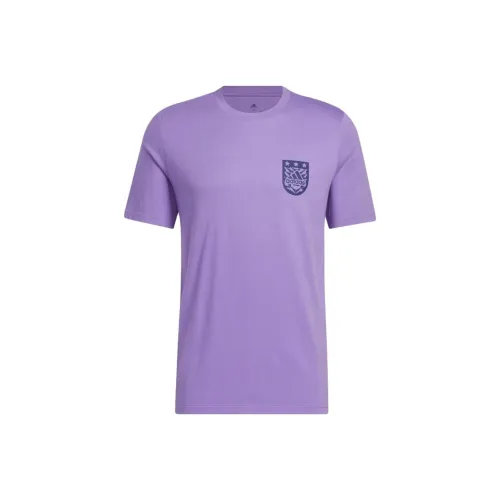 Adidas Xpress Короткий рукав Tee T-рубашка Мужская фиолетовая