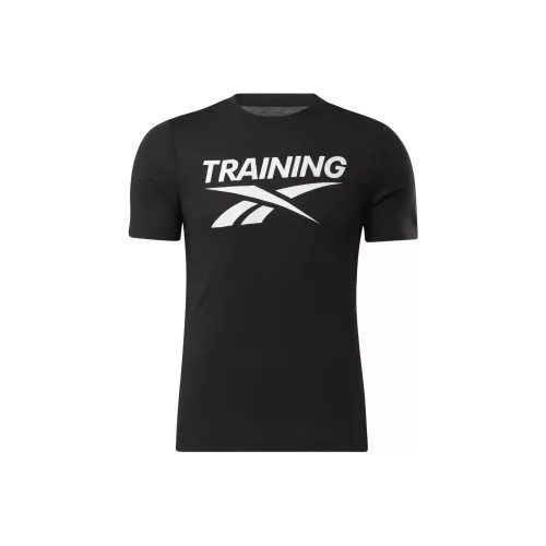 Reebok GS Тренировки Vector Tee T Рубашка Мужская Черная