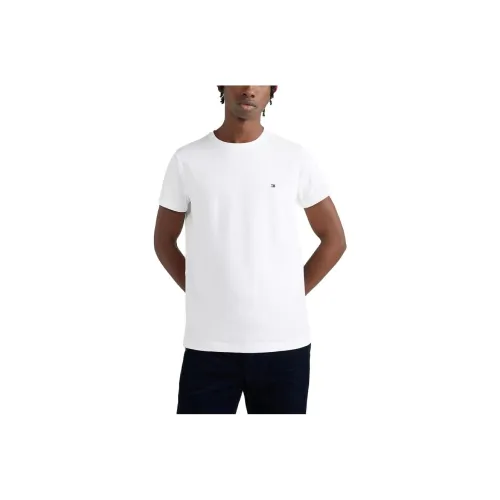Tommy Hilfiger Slim Fit Эластичный хлопок T-рубашка Белая T-рубашка Мужская Белая
