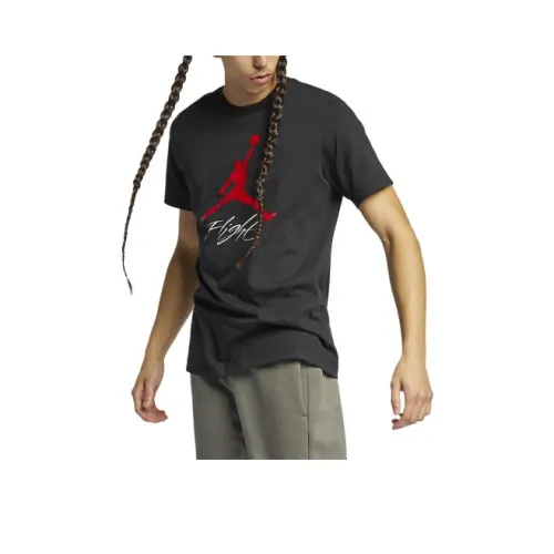 Jordan Jumpman Flight T-Shirt Мужская Черная Красная