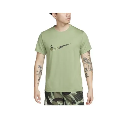 Nike MILER T Рубашка Мужская Масляный Зеленый