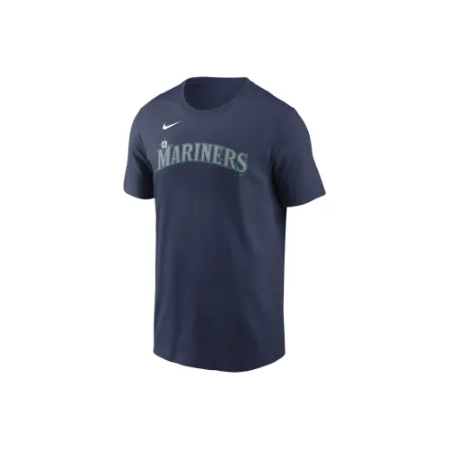 nike Seattle Mariners Fuse Wordmark T-Shirt Мужская Морской Синий