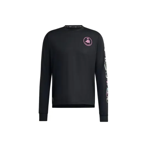 Adidas OWN THE RUN Adidas Runners Long Sleeve Tee Gender Neutral T-Shirt Унисекс Черный