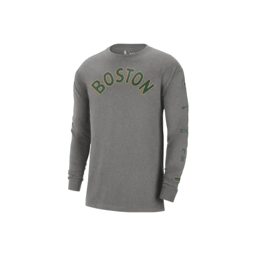 Nike Boston Celtics 2023 24 Городская Edition T-рубашка Городская Edition 2023 24 Boston Celtics Мужская Серый