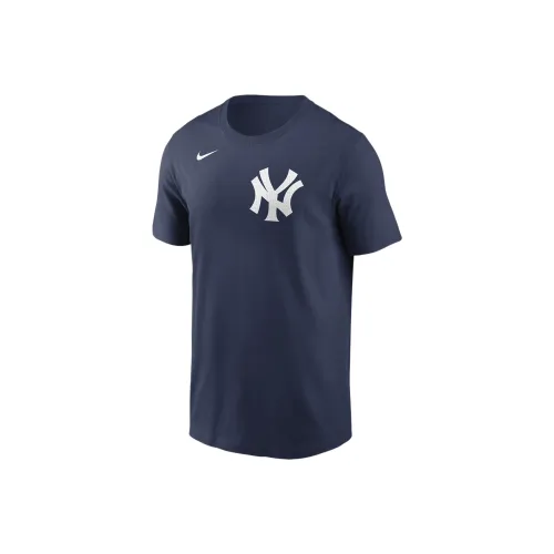 nike New York Yankees Fuse Wordmark T-Shirt Мужская Морской Синий