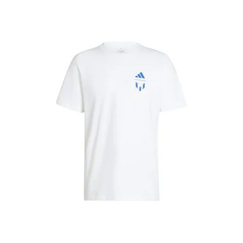 Adidas Messi White Men's T-Shirts