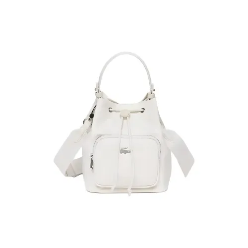 Сумка LACOSTE Collaboration из нейлона ведрообразной формы через плечо на одно плечо женская белая