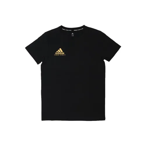 Adidas T-Shirt Мужская Черная с Золотым Логотипом