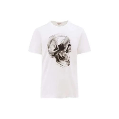 Alexander McQueen Белая Мужская T-Рубашка