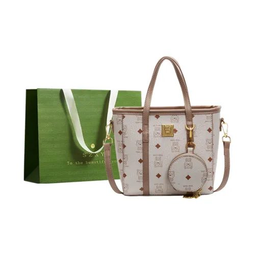 Three Ducklings ПУ (полиуретан) Сумка Женская Экрю Розовый Коричневый